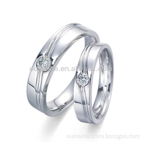 Womens Fashion CZ Wedding Ring Sterling Silver Jewelry Ring